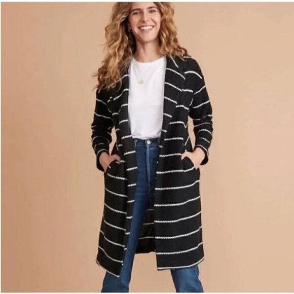 Marine Layer Birdseye Coat Real Black NWT XS - Picture 1 of 7